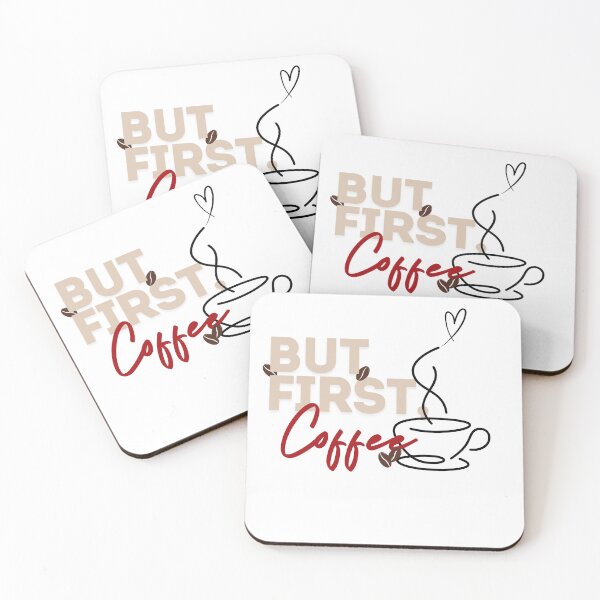 Item preview, But First Coffee Aesthetic Line Art with Coffee Beans  designed and sold by STKdesign62.
