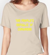 The People's Republic of Cambridge (yellow letters) Women's Relaxed Fit T-Shirt