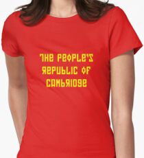 The People's Republic of Cambridge (yellow letters) Women's Fitted T-Shirt