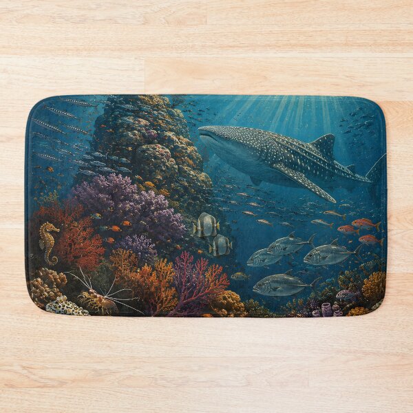 Item preview, Richelieu Rock Whale Shark Kingdom Vintage Travel Poster – Surin Islands Thailand designed and sold by Spirit of Siam.