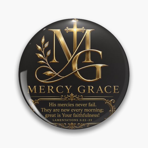 Item preview, Mercy Grace,  His Mercies Never Fail,  Luxury Christian Cr  Apparel designed and sold by KINGDOM GOLD STUDIO.