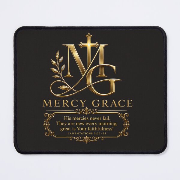 Item preview, Mercy Grace,  His Mercies Never Fail,  Luxury Christian Cr  Apparel designed and sold by KINGDOM GOLD STUDIO.