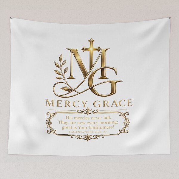 Item preview, Mercy Grace,  His Mercies Never Fail,  Luxury Christian Cr  Apparel designed and sold by KINGDOM GOLD STUDIO.