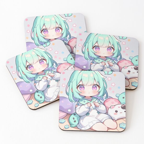 Item preview, Cute Chibi Girl Overthinking Kawaii Pastel Aesthetic designed and sold by Arobinoz.
