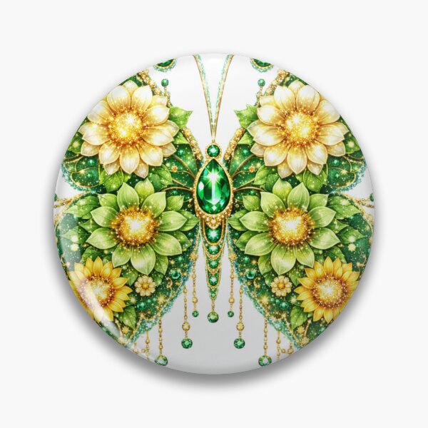 Item preview, Green Floral Butterfly designed and sold by Blush Meadow Trading Co.