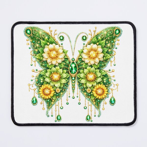 Item preview, Green Floral Butterfly designed and sold by Blush Meadow Trading Co.