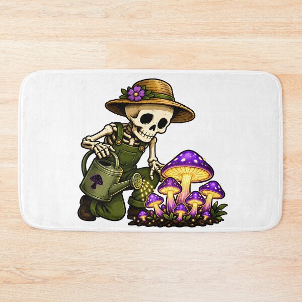 Item preview, Skeleton Mushroom Gardener designed and sold by aistrokeofart.