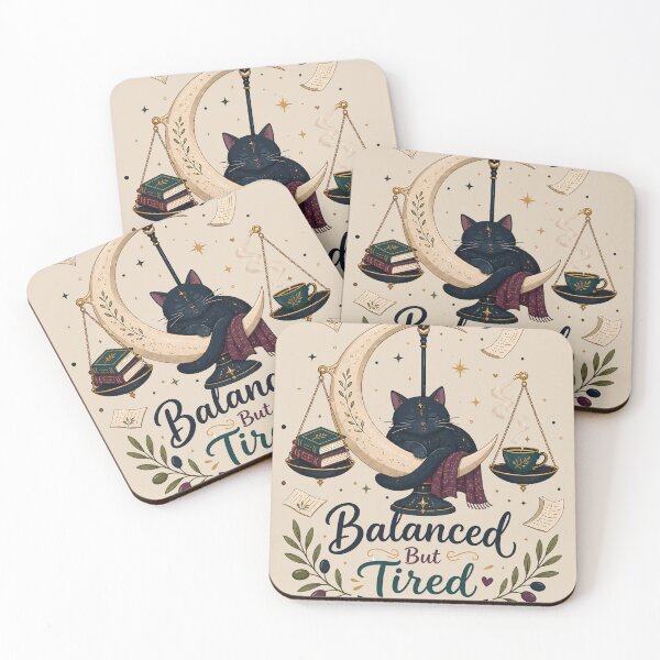 Item preview, Moon Balance Cat Cozy Faith Inspired Sticker designed and sold by Tharaazu.
