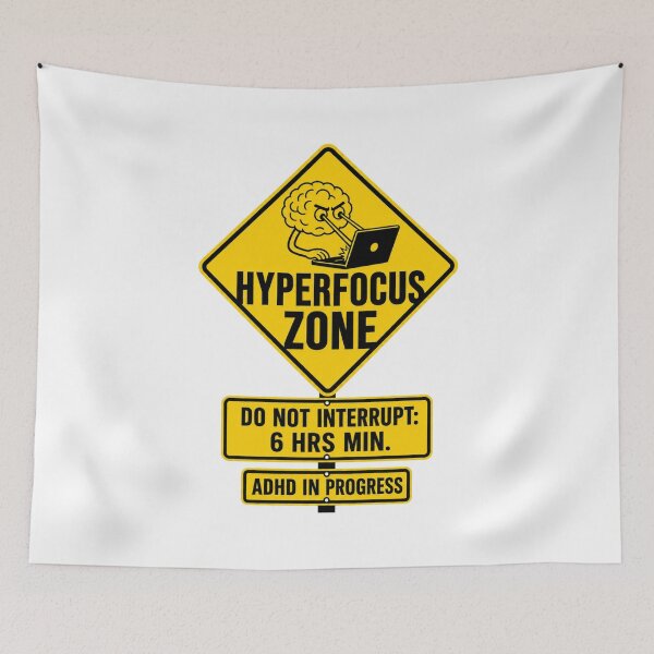 Item preview, Hyperfocus Don't Disturb Warning Sign ADHD Humor t-shirt designed and sold by Mosidrip.