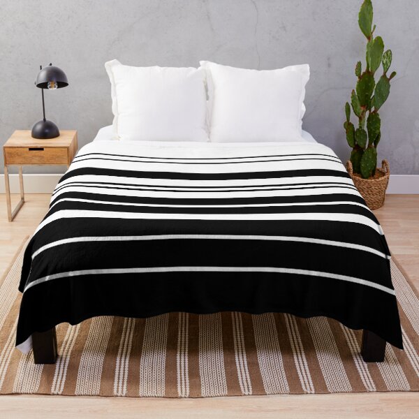 Item preview, Horizontal Stripes Black and White Minimalist Split Pattern designed and sold by DigitalArtx-com.
