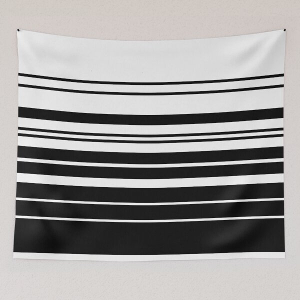 Item preview, Horizontal Stripes Black and White Minimalist Split Pattern designed and sold by DigitalArtx-com.