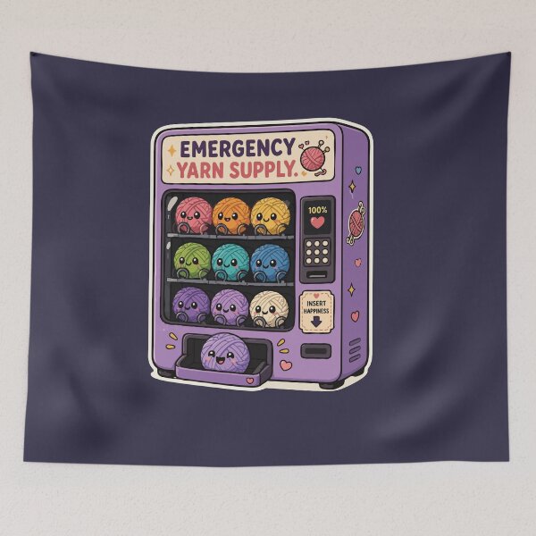 Item preview, Emergency Yarn Supply Cute Knitting Vending Machine designed and sold by SimplePoDesign.
