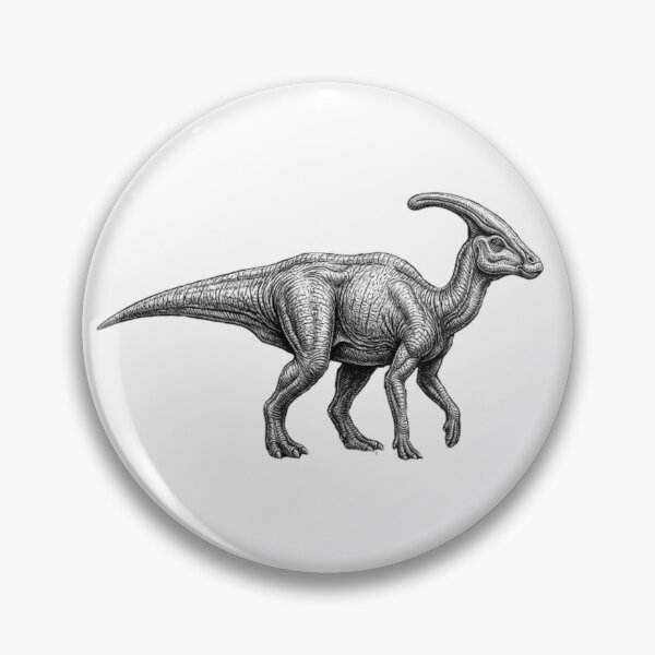 Item preview, Realistic high detail black and white parasaurolophus designed and sold by Minimalisticaly.