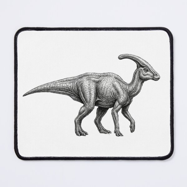 Item preview, Realistic high detail black and white parasaurolophus designed and sold by Minimalisticaly.