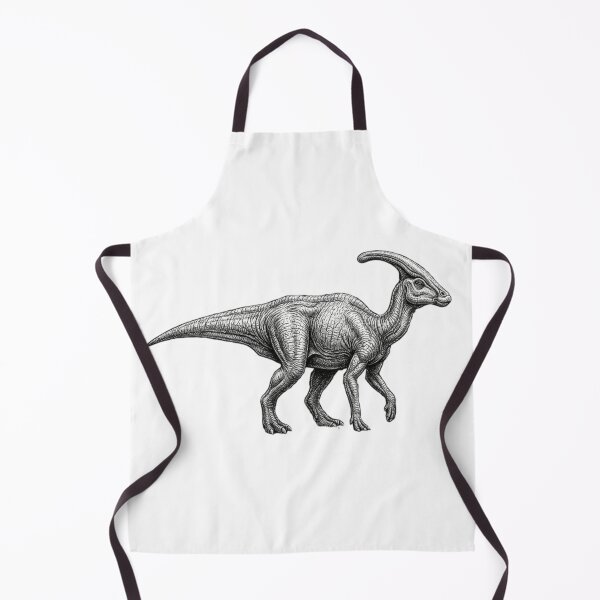 Item preview, Realistic high detail black and white parasaurolophus designed and sold by Minimalisticaly.