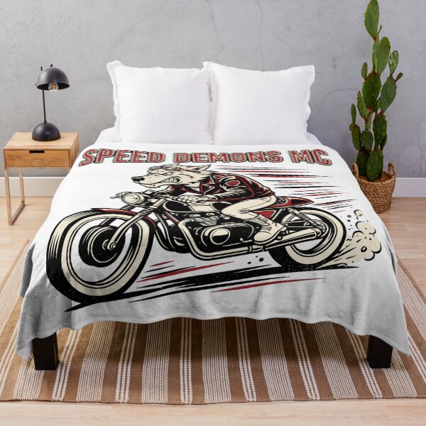 Item preview, Speed Demons MC Wolf Biker Vintage Motorcycle designed and sold by ArtTodayShop.