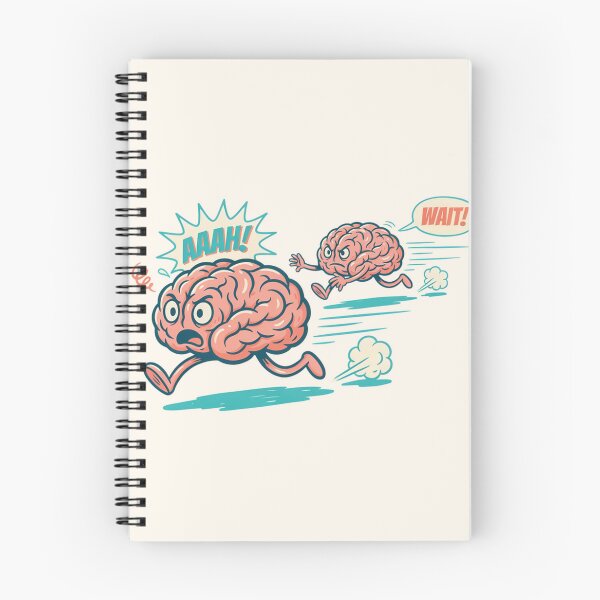 Item preview, Brain Running Away Funny Anxiety Mental Health Meme designed and sold by Arobinoz.
