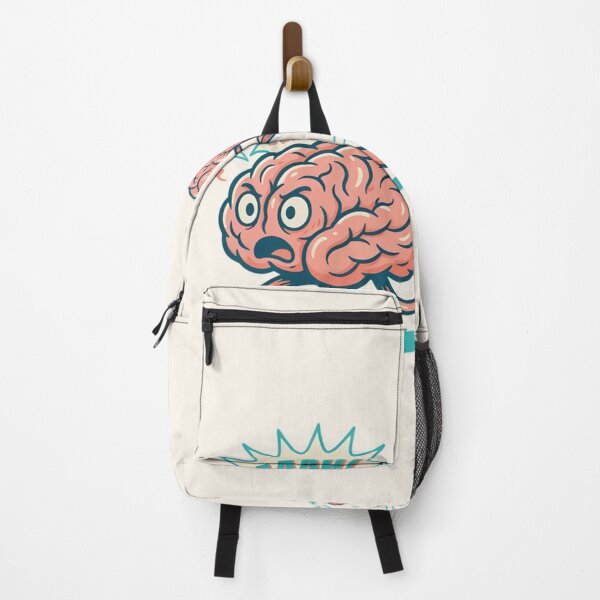 Item preview, Brain Running Away Funny Anxiety Mental Health Meme designed and sold by Arobinoz.