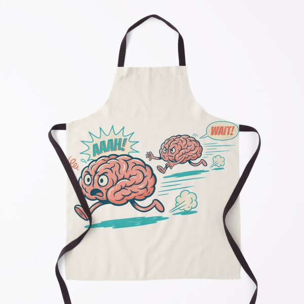 Item preview, Brain Running Away Funny Anxiety Mental Health Meme designed and sold by Arobinoz.