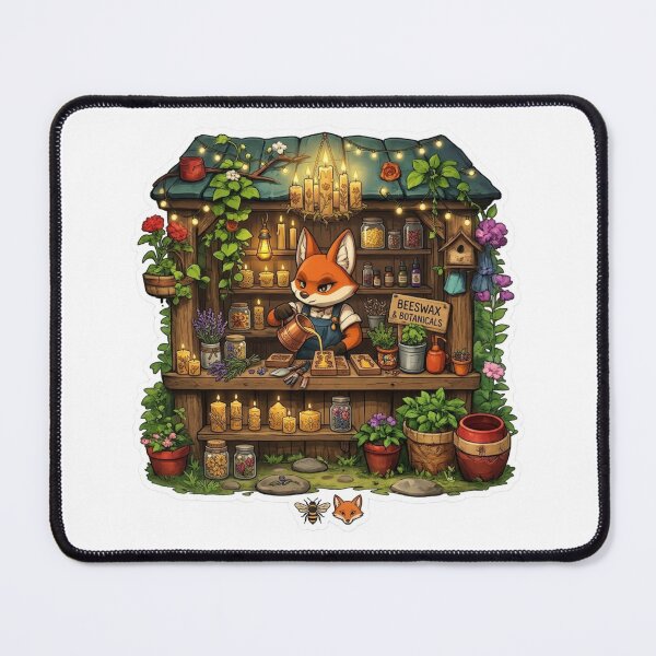Item preview, Beeswax & Botanicals | Fox Candle Maker | Cottagecore Candle Workshop | Herbal Apothecary | Whimsical Woodland Artisan | Cozy Fantasy Studio designed and sold by MrDev.