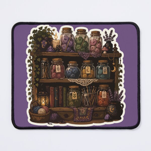 Item preview, Cozy Crochet Apothecary Shelf Cottagecore Fiber designed and sold by SimplePoDesign.