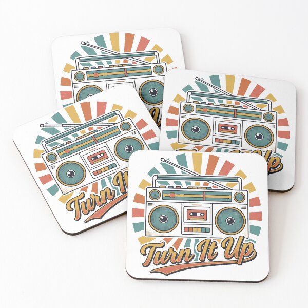 Item preview, Turn It Up Retro Boombox Design designed and sold by AImemeLab.