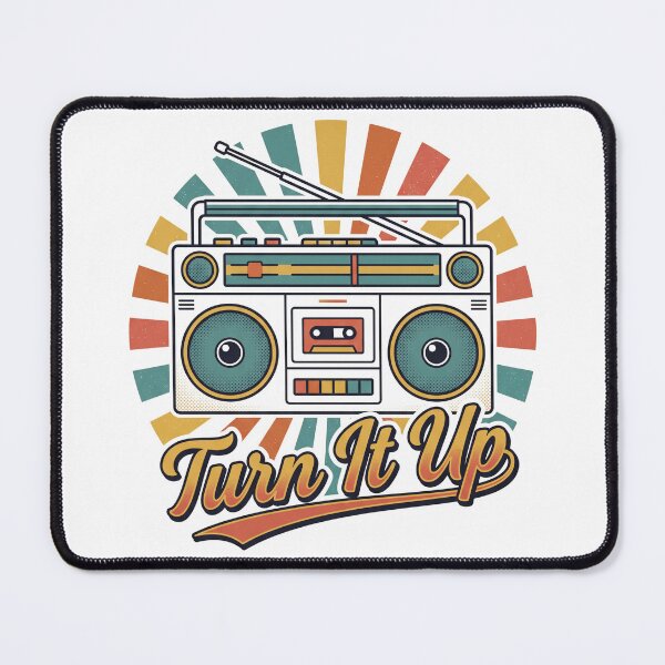 Item preview, Turn It Up Retro Boombox Design designed and sold by AImemeLab.
