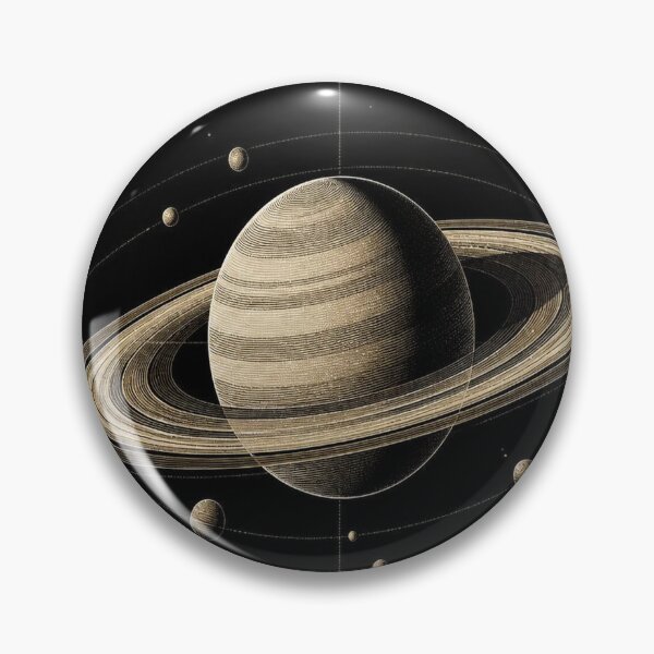 Item preview, Saturn Dark Academia Astronomical Engraving designed and sold by SunnyDesign82.