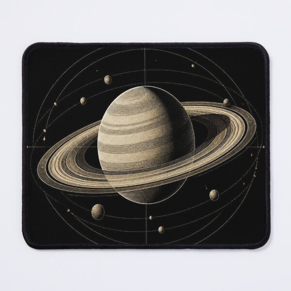 Item preview, Saturn Dark Academia Astronomical Engraving designed and sold by SunnyDesign82.