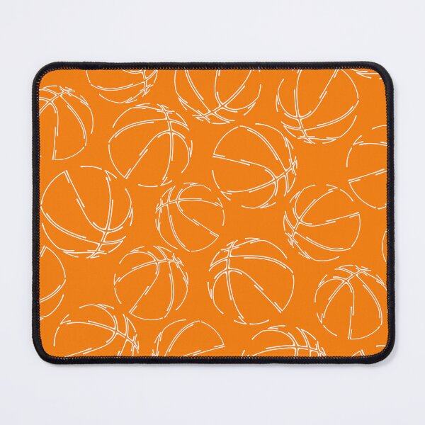 Item preview, Orange white line art basketballs sports pattern designed and sold by katzdzynes.