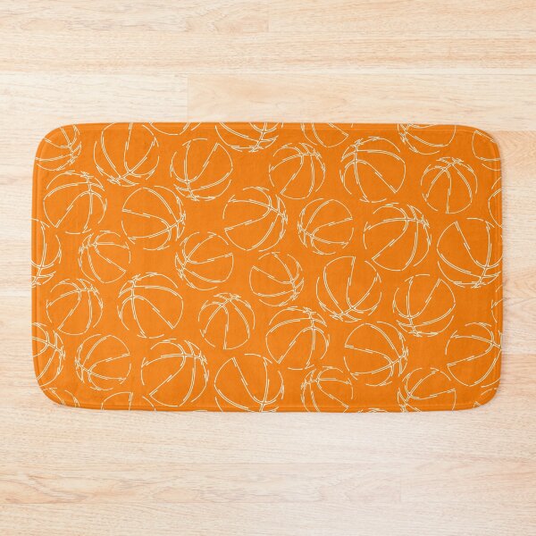Item preview, Orange white line art basketballs sports pattern designed and sold by katzdzynes.