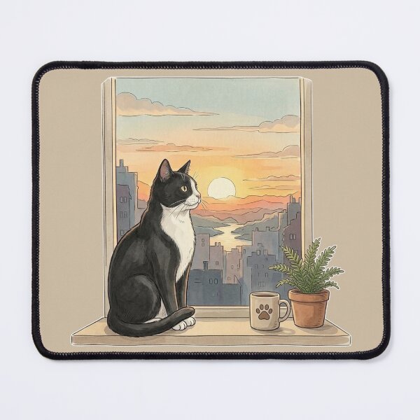 Item preview, Cat at the window designed and sold by snoWorkshop.