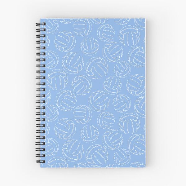 Item preview, light blue & white volleyballs sports line art sketch pattern designed and sold by katzdzynes.