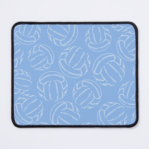 Item preview, light blue & white volleyballs sports line art sketch pattern designed and sold by katzdzynes.