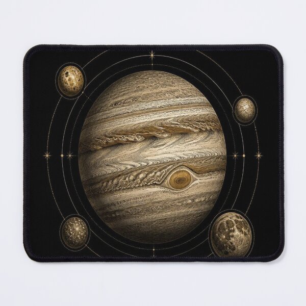 Item preview, Jupiter Dark Academia Astronomical Engraving designed and sold by SunnyDesign82.