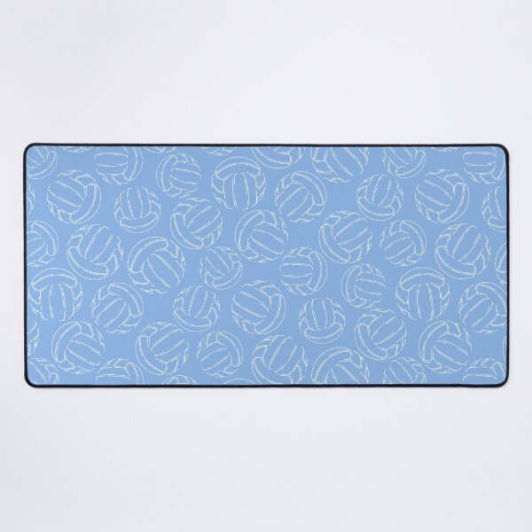 Item preview, light blue & white volleyballs sports line art sketch pattern designed and sold by katzdzynes.