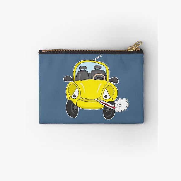 Item preview, Funny Overheating Car Cartoon | Cute Sick Yellow Automobile Sticker designed and sold by MyxaART.