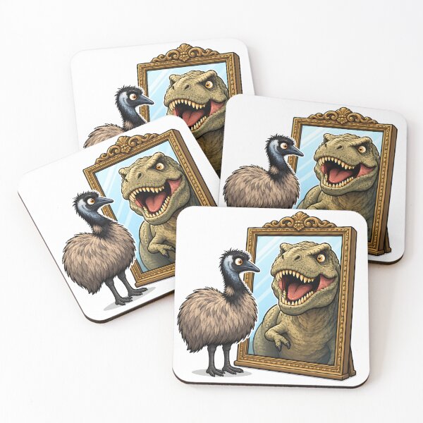 Item preview, Emu Dinosaur Mirror Crisis designed and sold by aistrokeofart.