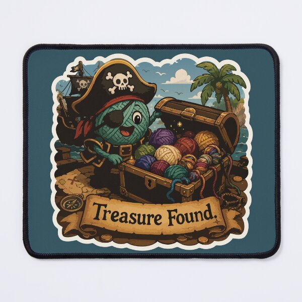 Item preview, Treasure Found Funny Pirate Yarn Crochet designed and sold by SimplePoDesign.