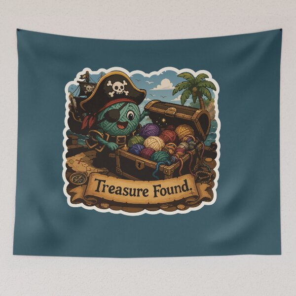 Item preview, Treasure Found Funny Pirate Yarn Crochet designed and sold by SimplePoDesign.