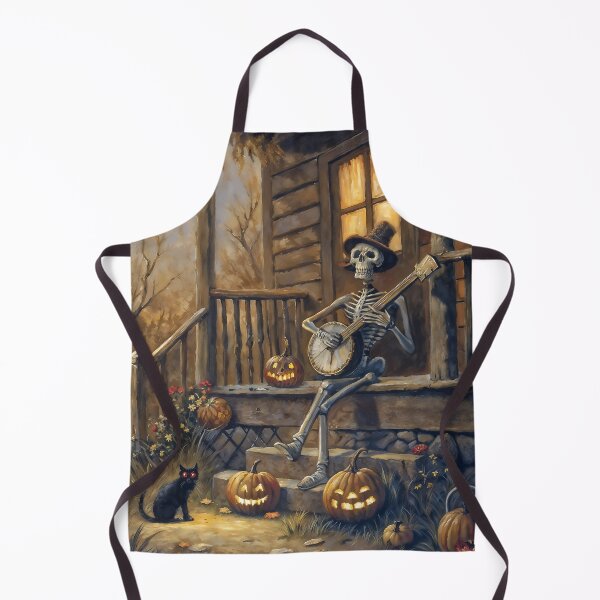 Item preview, Skeleton Musician Banjo Halloween Pumpkin Art designed and sold by DarkHolyQueen.