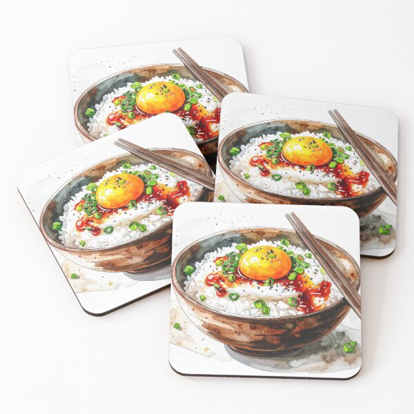 Item preview, Japanese Rice Bowl With Chopsticks Watercolor designed and sold by BetweenForms.