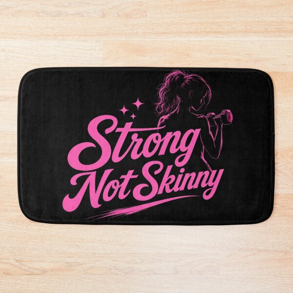 Item preview, Strong Not Skinny Gym Girl Quote: Funny Female Fitness Weightlifting T-Shirt designed and sold by Digistore1221.
