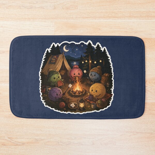 Item preview, Cozy Yarn Campfire Cute Camping Crochet designed and sold by SimplePoDesign.
