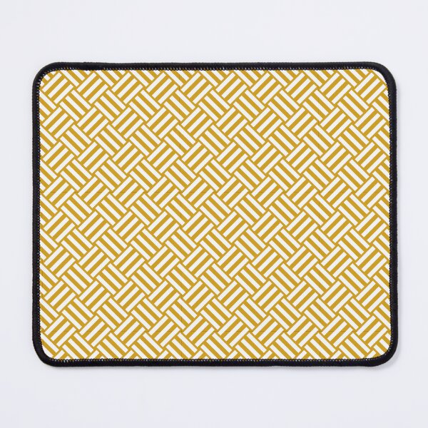 Item preview, Mustard And White Basket Weave Pattern designed and sold by pattern-archive.