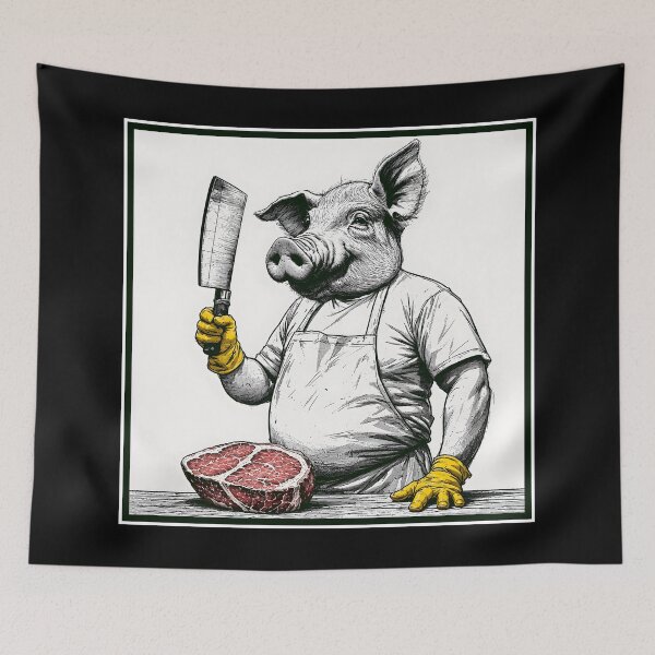 Item preview, The Butcher (Pig Version) designed and sold by DredMuunStudios.