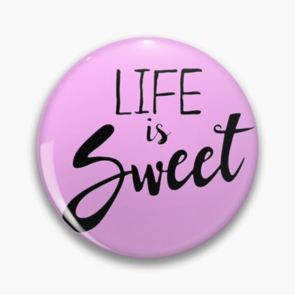 Item preview, Life Is Sweet Minimalist Black Typography - Elegant Quote Sticker designed and sold by Scro-Ciob-Shop.
