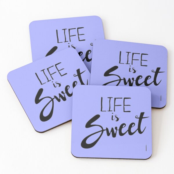 Item preview, Life Is Sweet Minimalist Black Typography - Elegant Quote Sticker designed and sold by Scro-Ciob-Shop.
