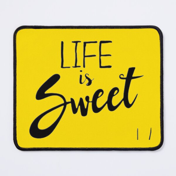 Item preview, Life Is Sweet Minimalist Black Typography - Elegant Quote Sticker designed and sold by Scro-Ciob-Shop.