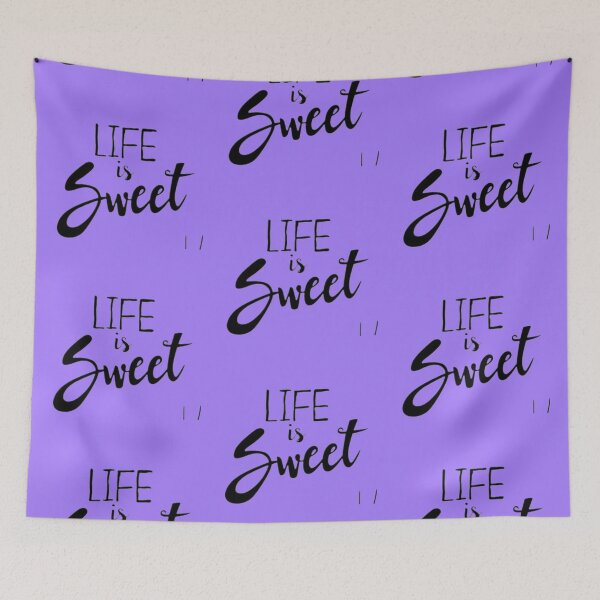 Item preview, Life Is Sweet Minimalist Black Typography - Elegant Quote Sticker designed and sold by Scro-Ciob-Shop.